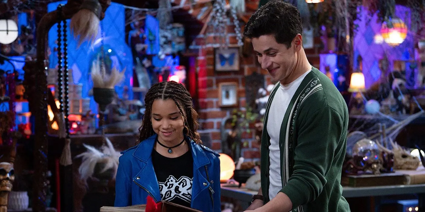 David Henrie and Janice LeAnn Brown in Wizards Beyond Waverly Place David Henrie and Janice LeAnn Brown in Wizards Beyond Waverly Place