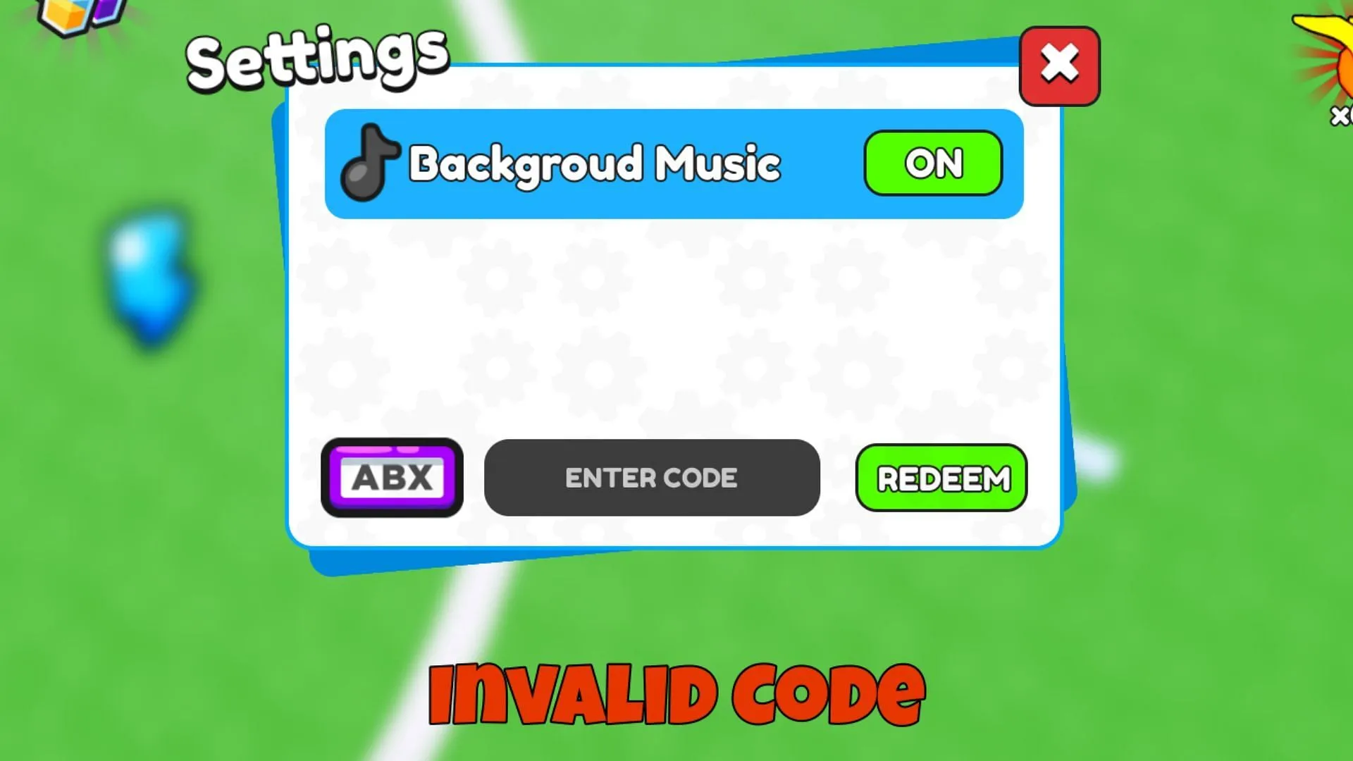 The Broomstick Race Simulator invalid code issue (Image via Roblox)