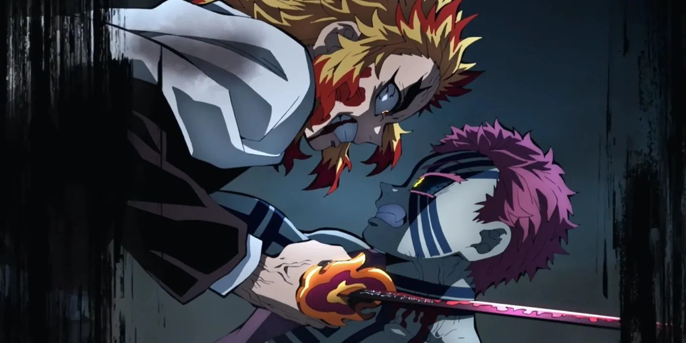 Rengoku and Akaza Rengoku and Akaza