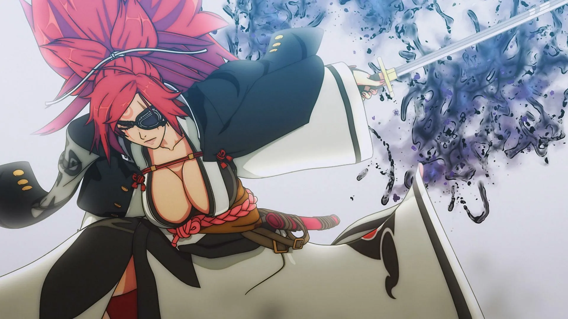 Baiken joins the conflict (Image via SANZIGEN) Baiken joins the conflict (Image via SANZIGEN)