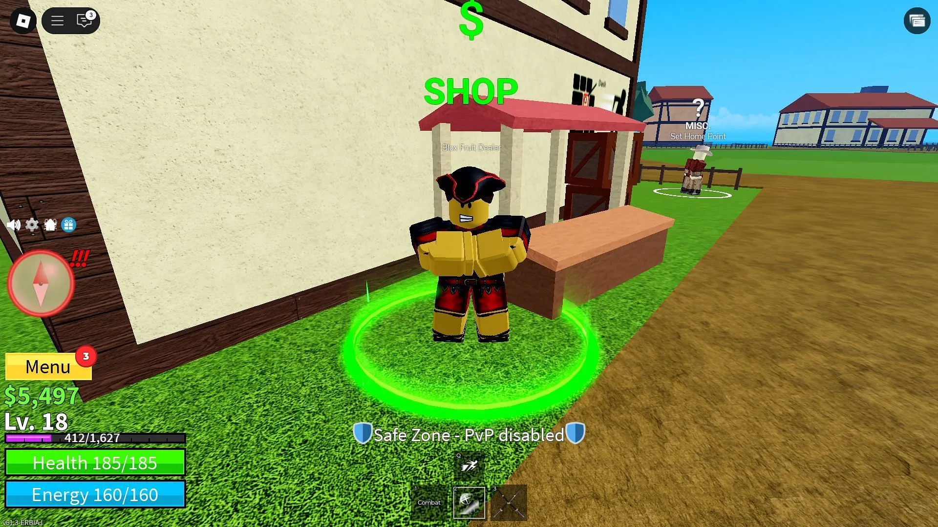 The Blox Fruit Dealer NPC (Image via Roblox)
