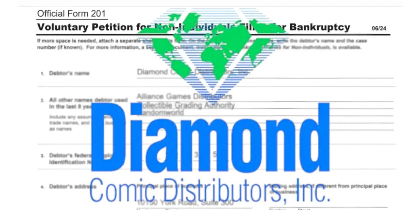 Diamond Comics Distributors bankruptcy Diamond Comics Distributors bankruptcy