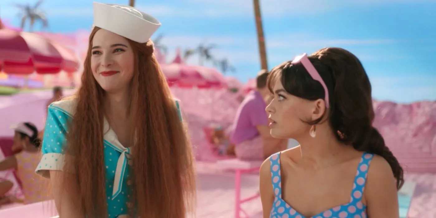 Doctor Barbie (Hari Nef) talking in Barbie. Doctor Barbie (Hari Nef) talking in Barbie.