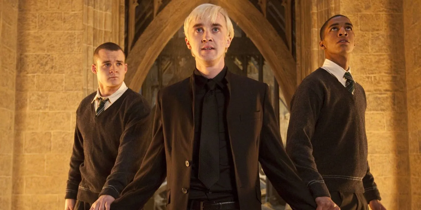 Draco Malfoy with Slytherin Friends