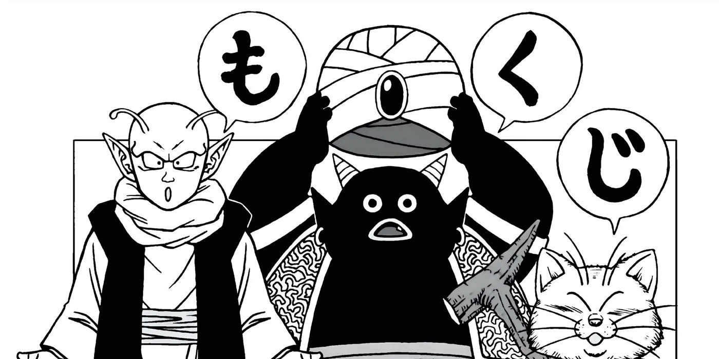 Mr. Popo removes his turban, revealing his horns in Dragon Ball Super. Mr. Popo removes his turban, revealing his horns in Dragon Ball Super.