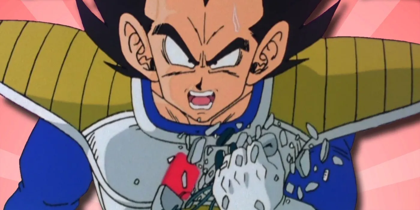 Vegeta crushing his scouter Vegeta crushing his scouter