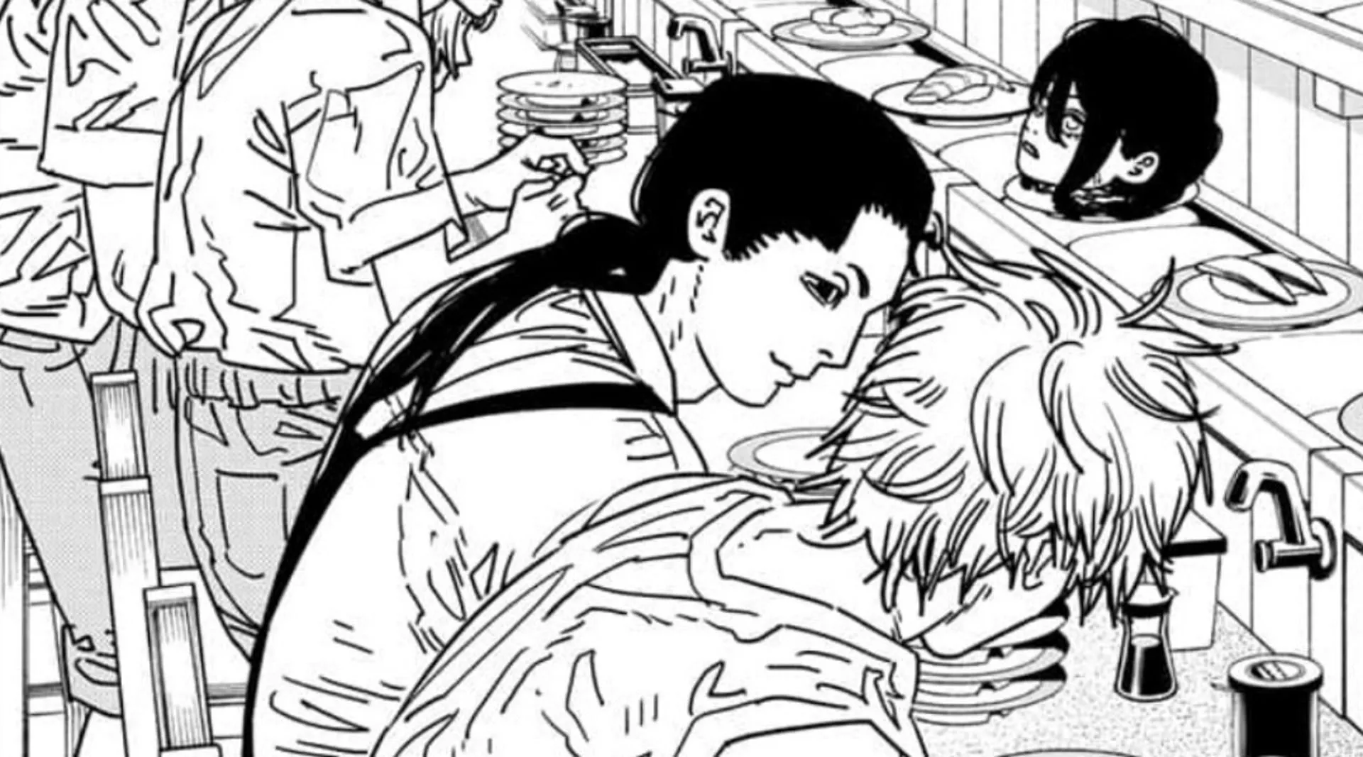 Barem brings Denji Nayuta's head (Image via Viz Media) Barem brings Denji Nayuta's head (Image via Viz Media)