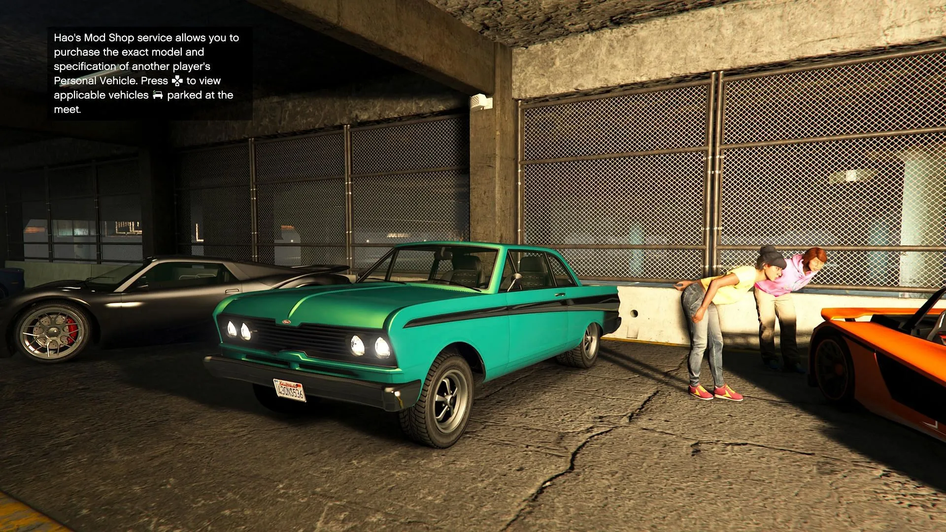 The Vapid Blade for sale at the LS Car Meet Test Track (Image via Rockstar Games)