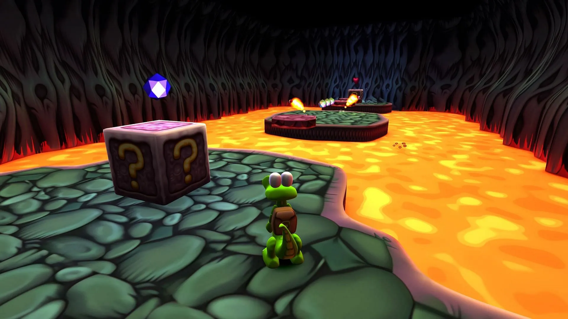 Navigate perilous obstacles to collect Crystals (Image via Argonaut Games)