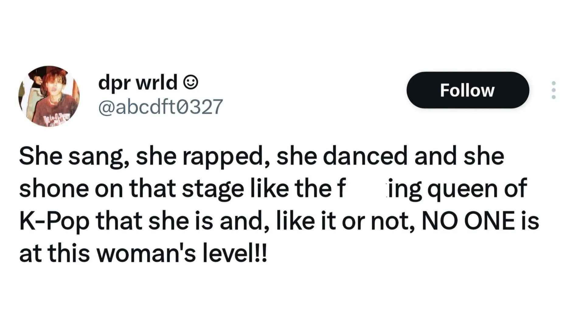 Fan comment on BLACKPINK's Lisa's Coachella performance Fan comment on BLACKPINK's Lisa's Coachella performance