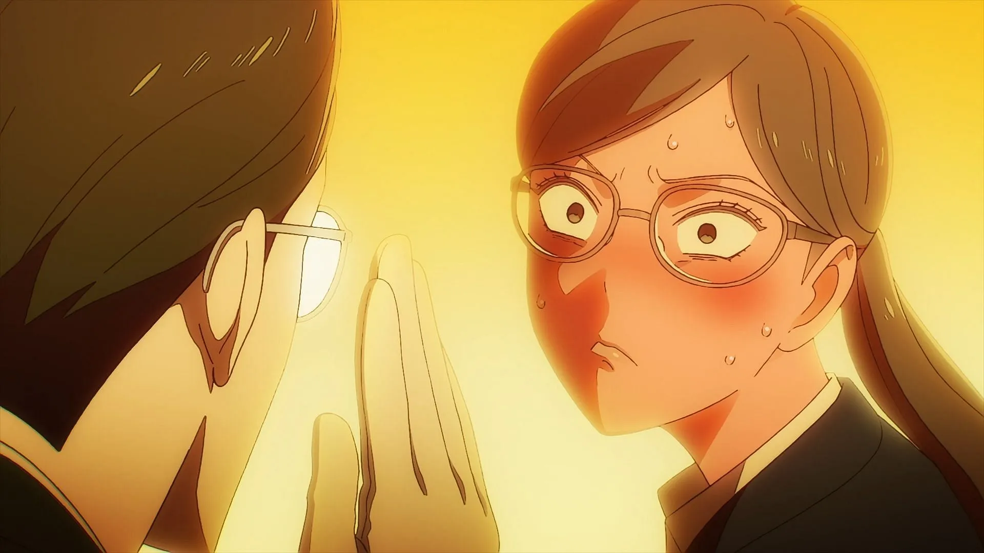 Kageyama's official introduction in The Dinner Table Detective episode 1 immediately sets the tone for his relationship with Reiko (Image via Madhouse) Kageyama's official introduction in The Dinner Table Detective episode 1 immediately sets the tone for his relationship with Reiko (Image via Madhouse)