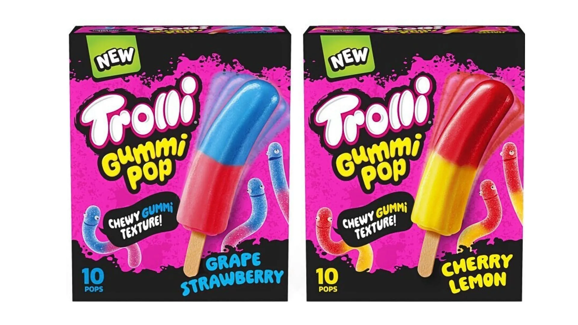 The gummi popsicles are available in two distinct flavors (Image via prnewswire.com)