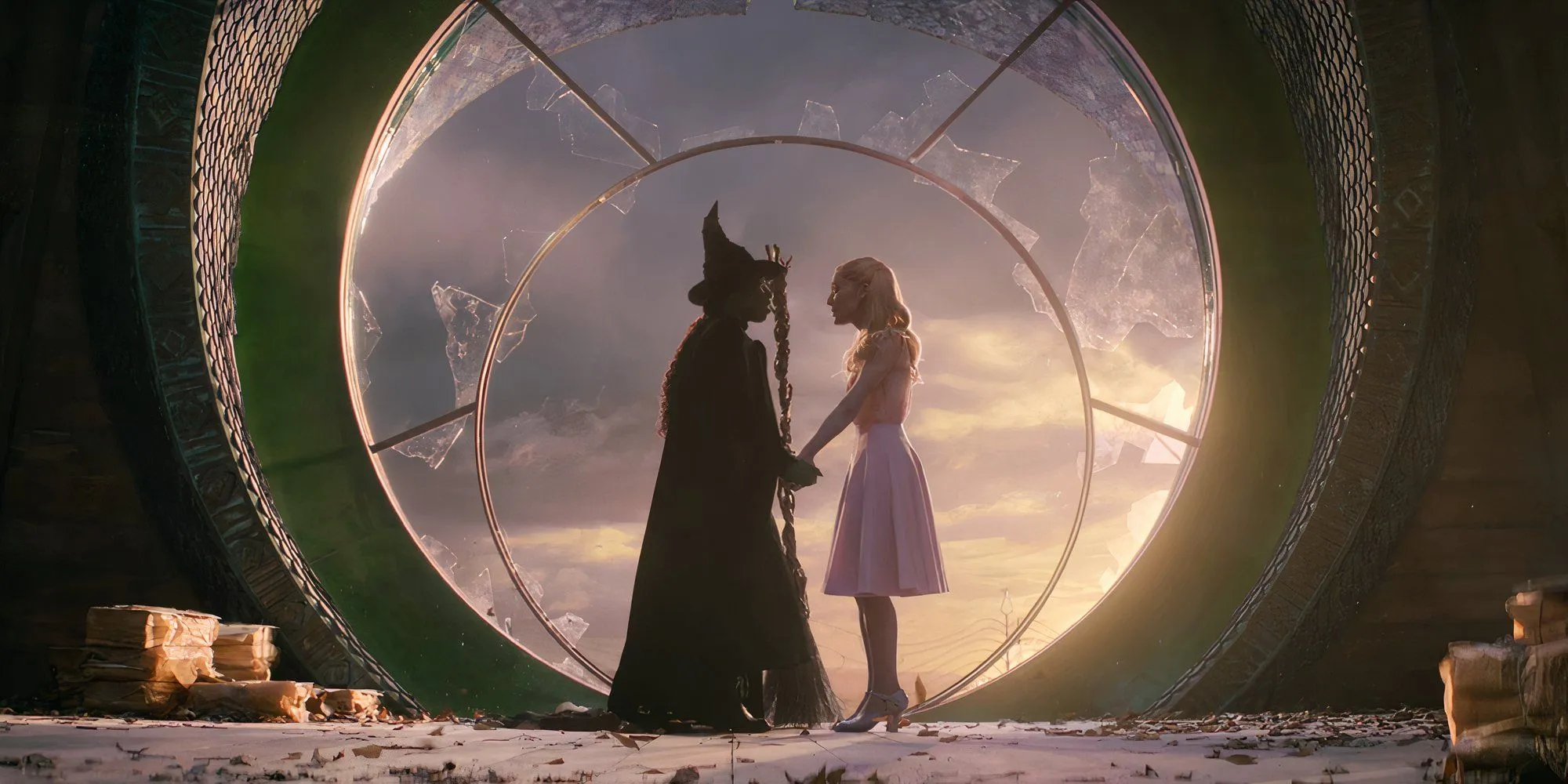 Elphaba and Glinda in Wicked Elphaba and Glinda in Wicked