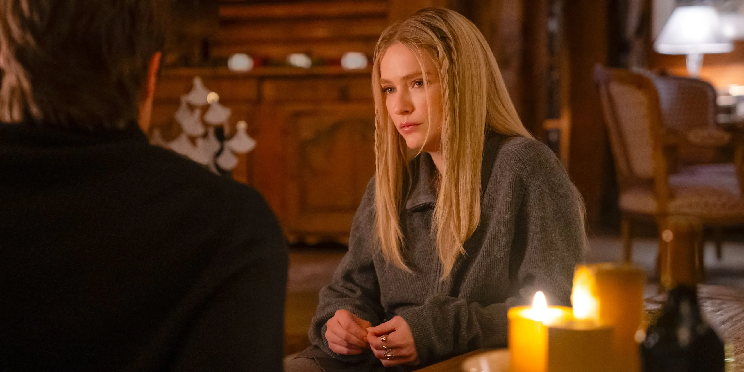 Camille looking sad in Emily in Paris Camille looking sad in Emily in Paris