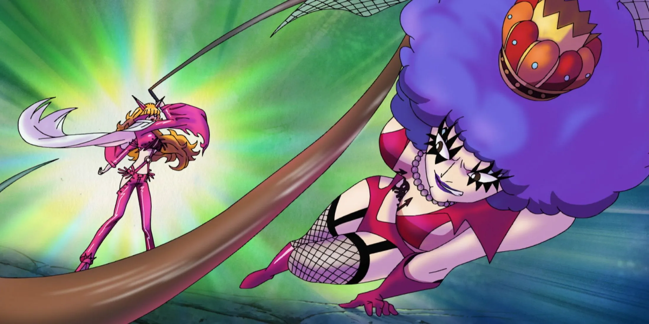 Ivankov using his powers to avoid an attack.