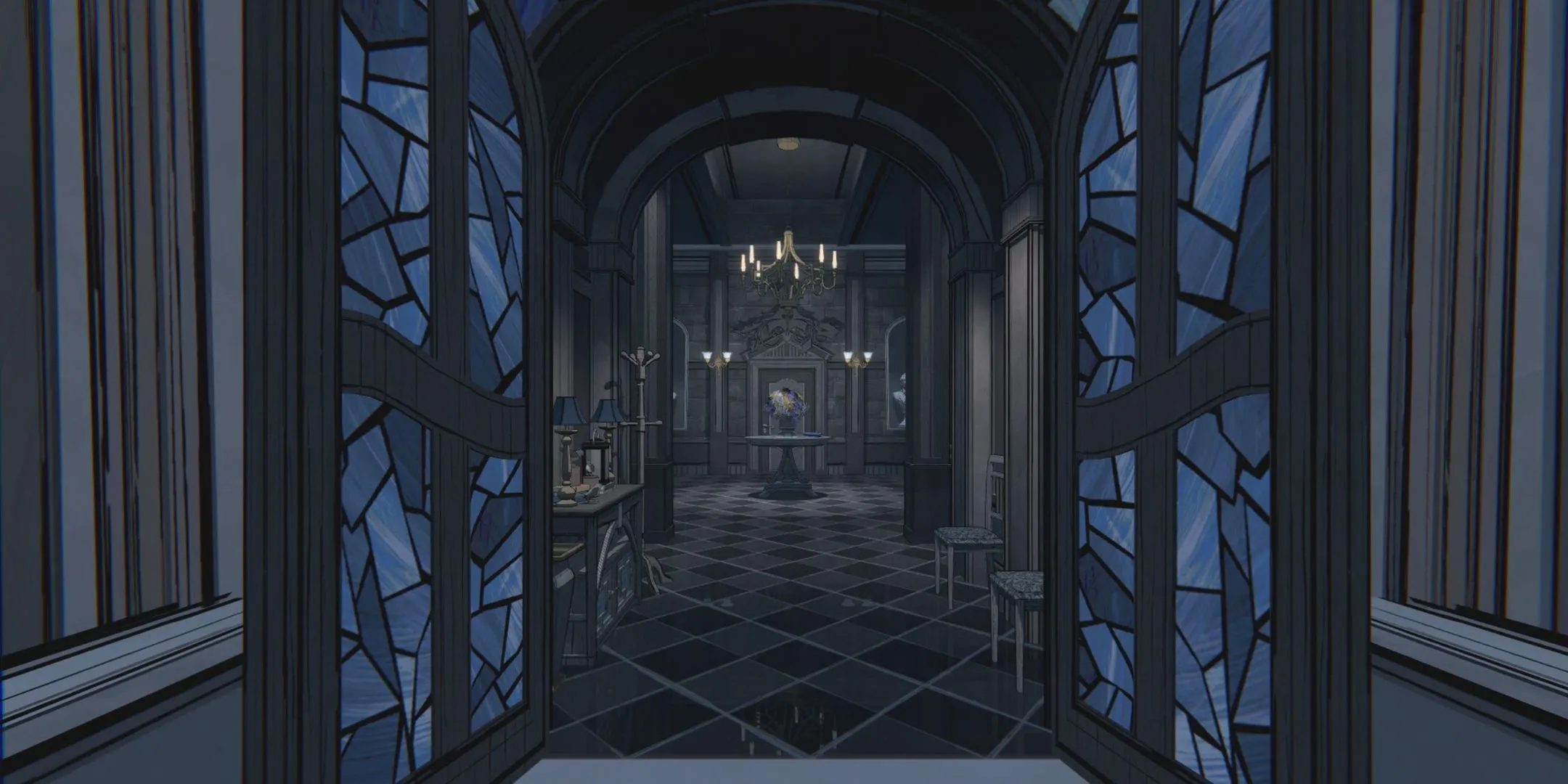 Entering the Building in Blue Prince Entering the Building in Blue Prince