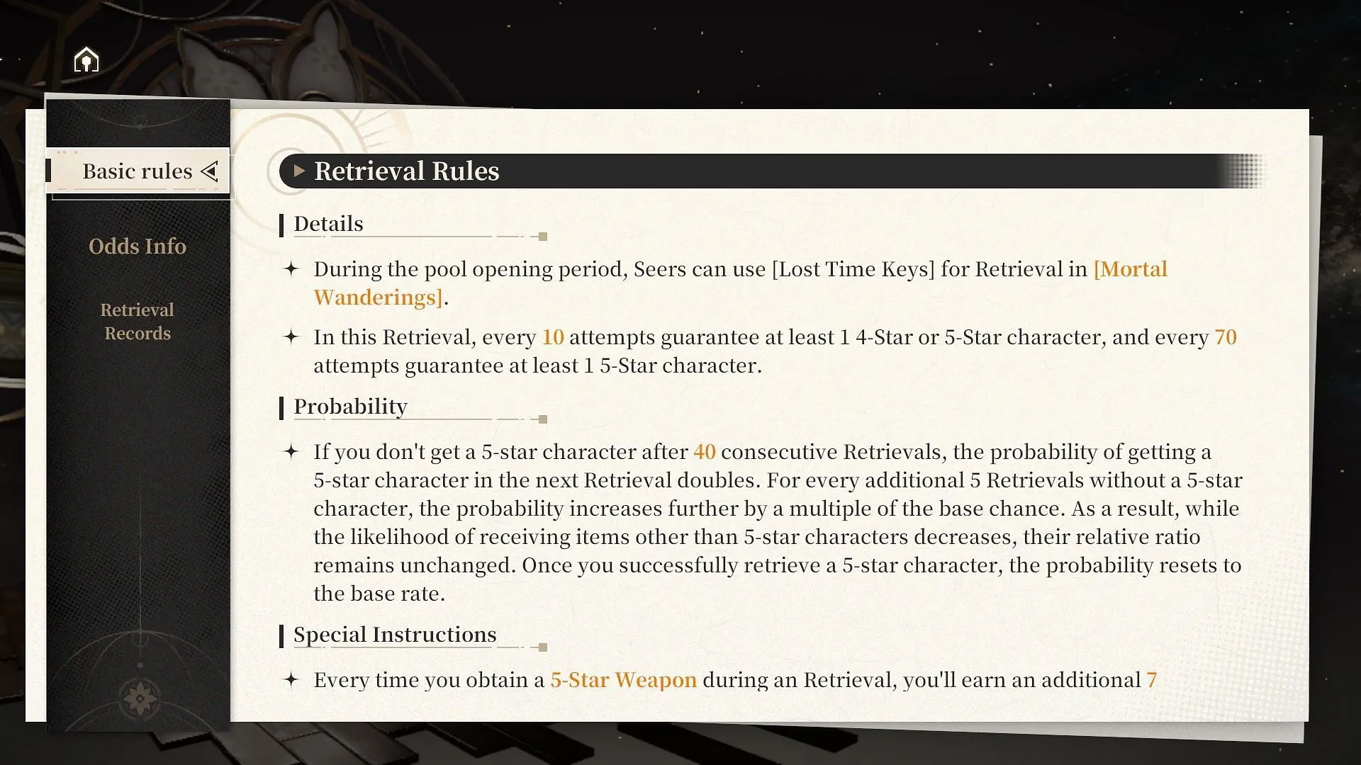 Permanent character banner's pity (Image via Glohow)