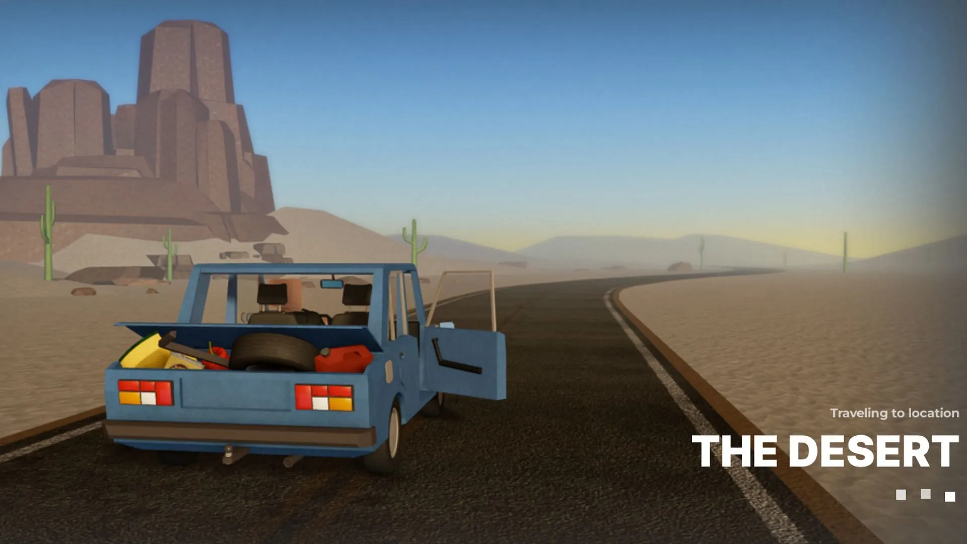 A Dusty Trip is an adventure survival experience (Image via Roblox)