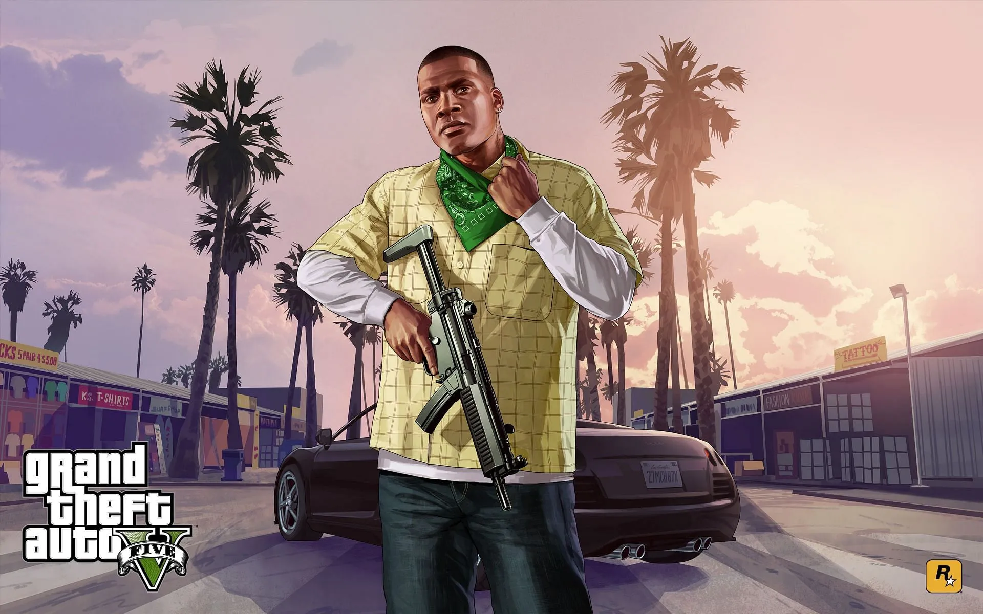 Ja Morant GTA 6 rumor: This is the original Grand Theft Auto 5 artwork featuring Franklin (Image via Rockstar Games)