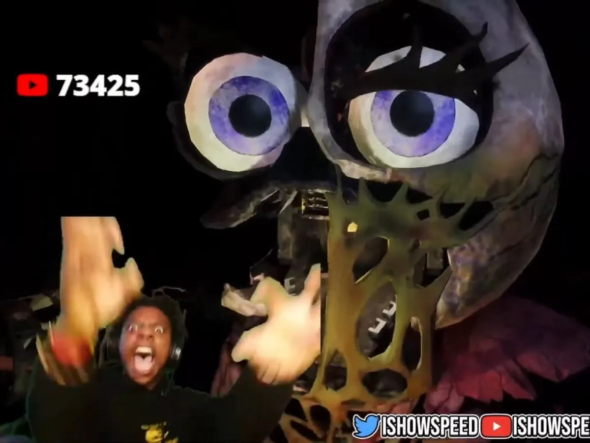 Speed accidentally exposed himself while playing FNaF (Image via YouTube/@Speed Universe)