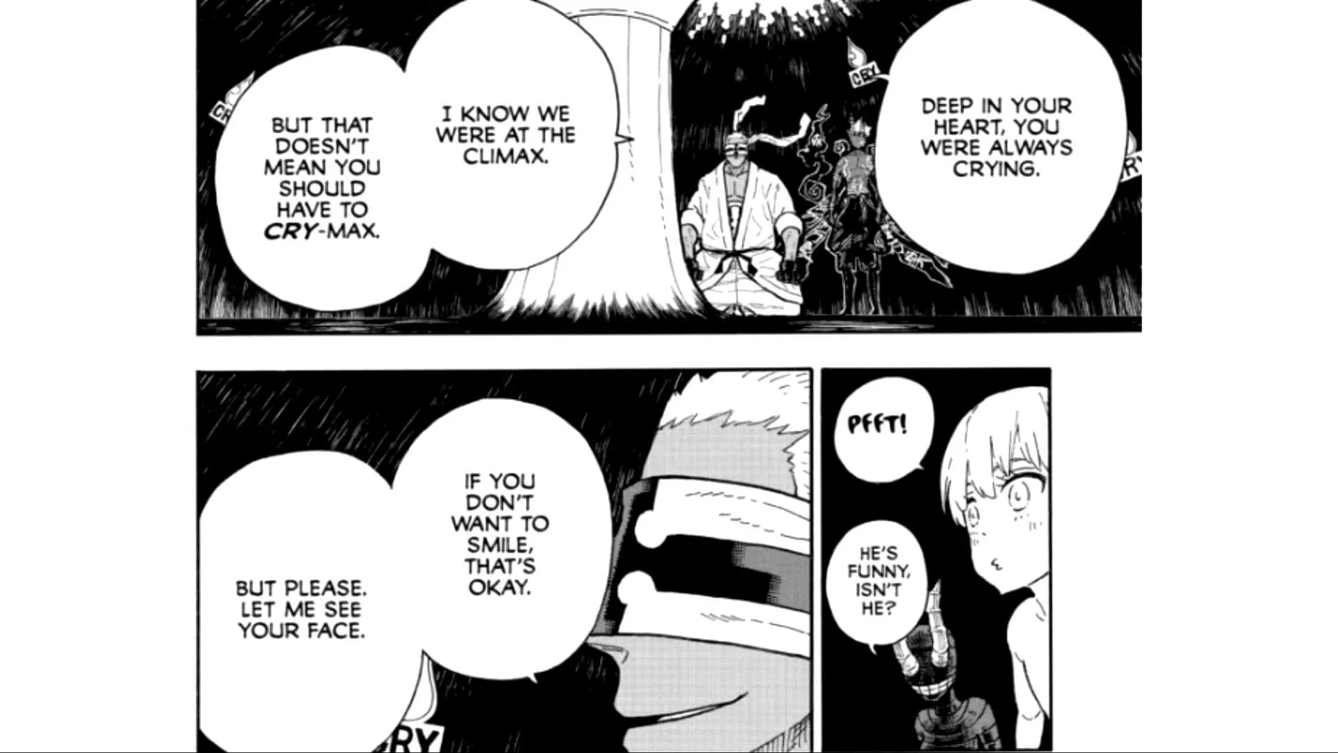 A page from chapter 300 of the Fire Force manga (Image via Kodansha) A page from chapter 300 of the Fire Force manga (Image via Kodansha)