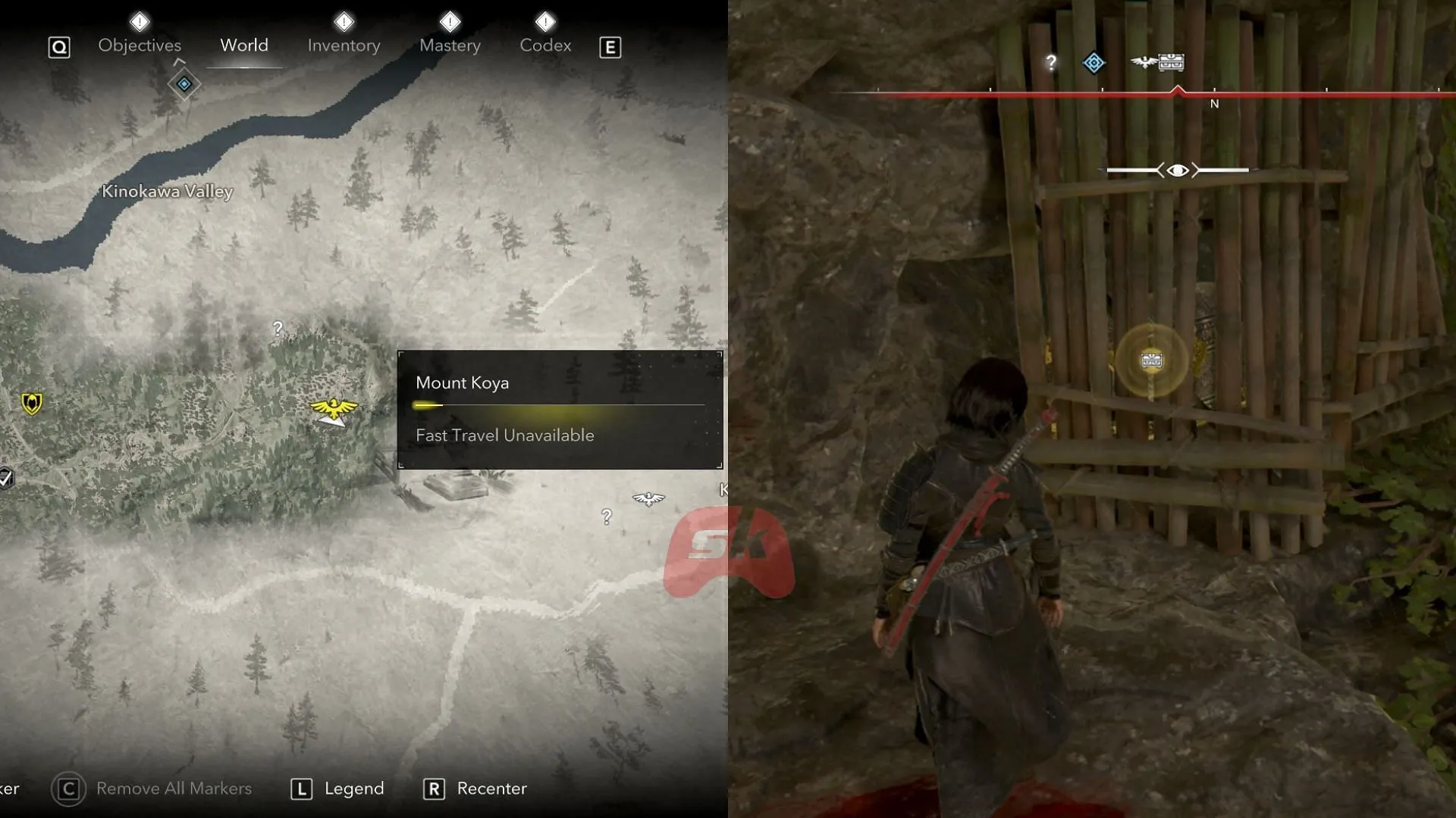 Noh Masterstroke Mask Location (Image via Sportskeeda Gaming || Ubisoft) Noh Masterstroke Mask Location (Image via Sportskeeda Gaming || Ubisoft)