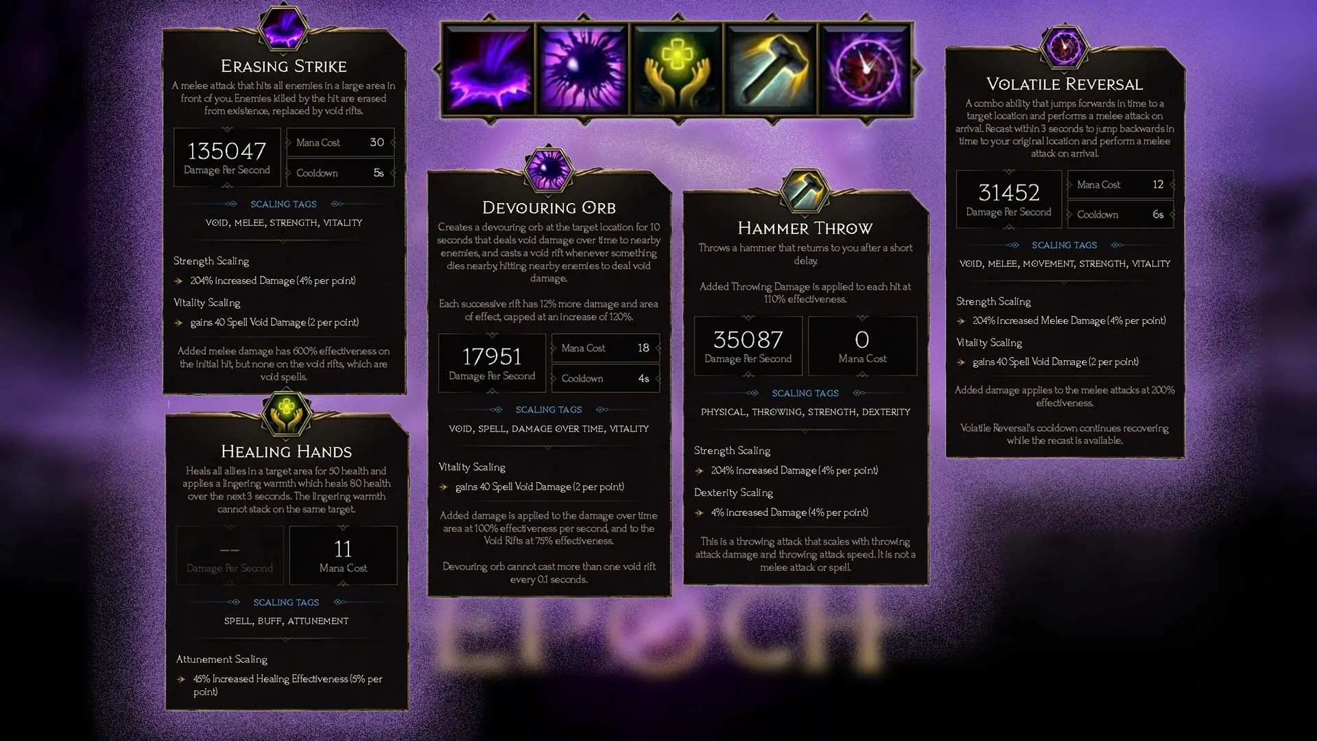Skill setup for Void Knight Erasing Strike build Skill setup for Void Knight Erasing Strike build