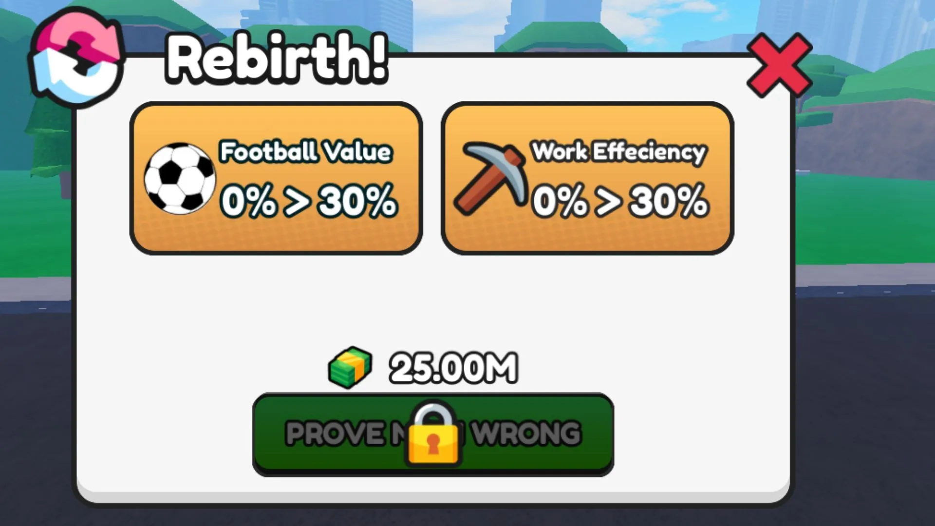 Perform Rebirths to get unique boosts (Image via Roblox) Perform Rebirths to get unique boosts (Image via Roblox)