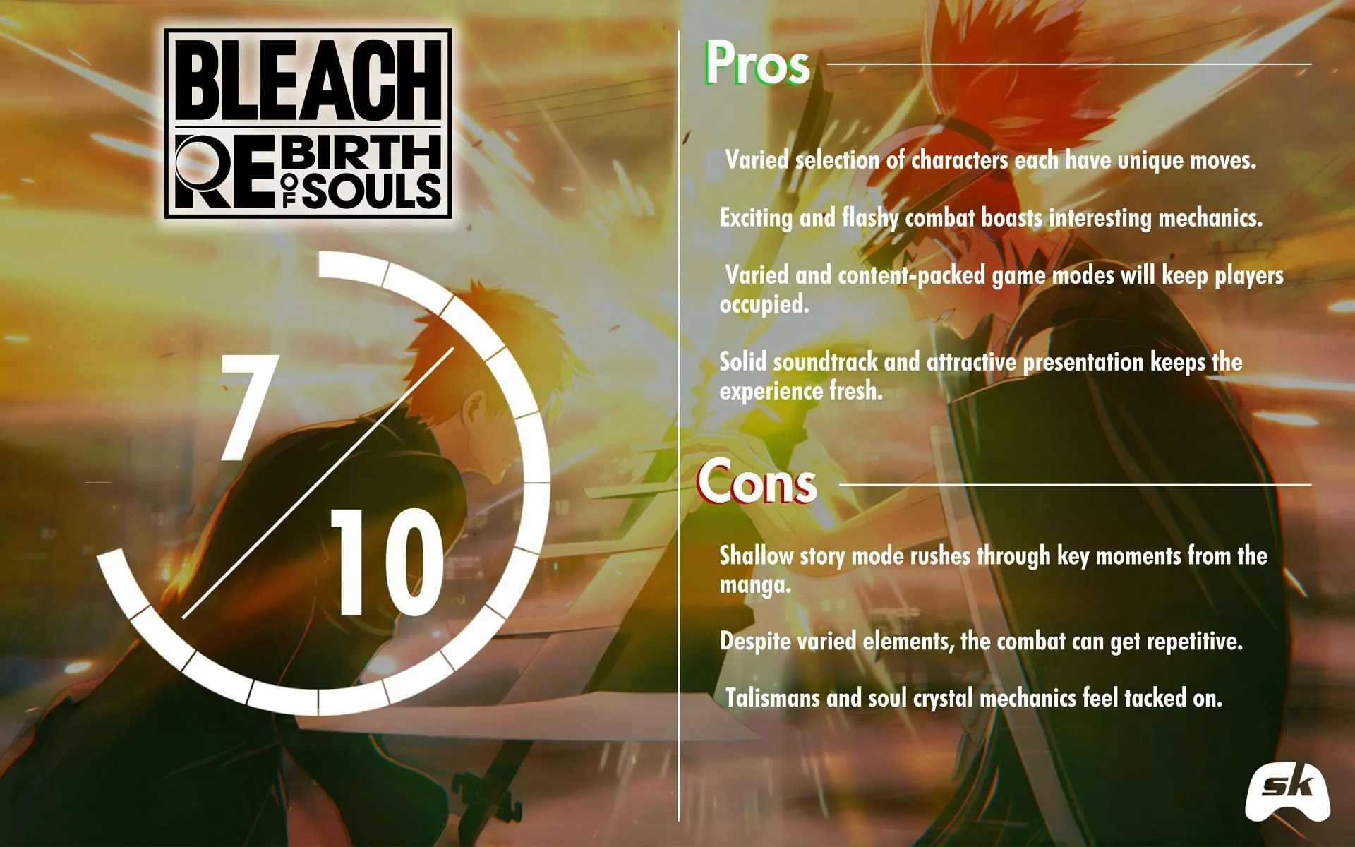 Final verdict on Bleach Rebirth of Souls (Image via Bandai Namco Entertainment/Sportskeeda)