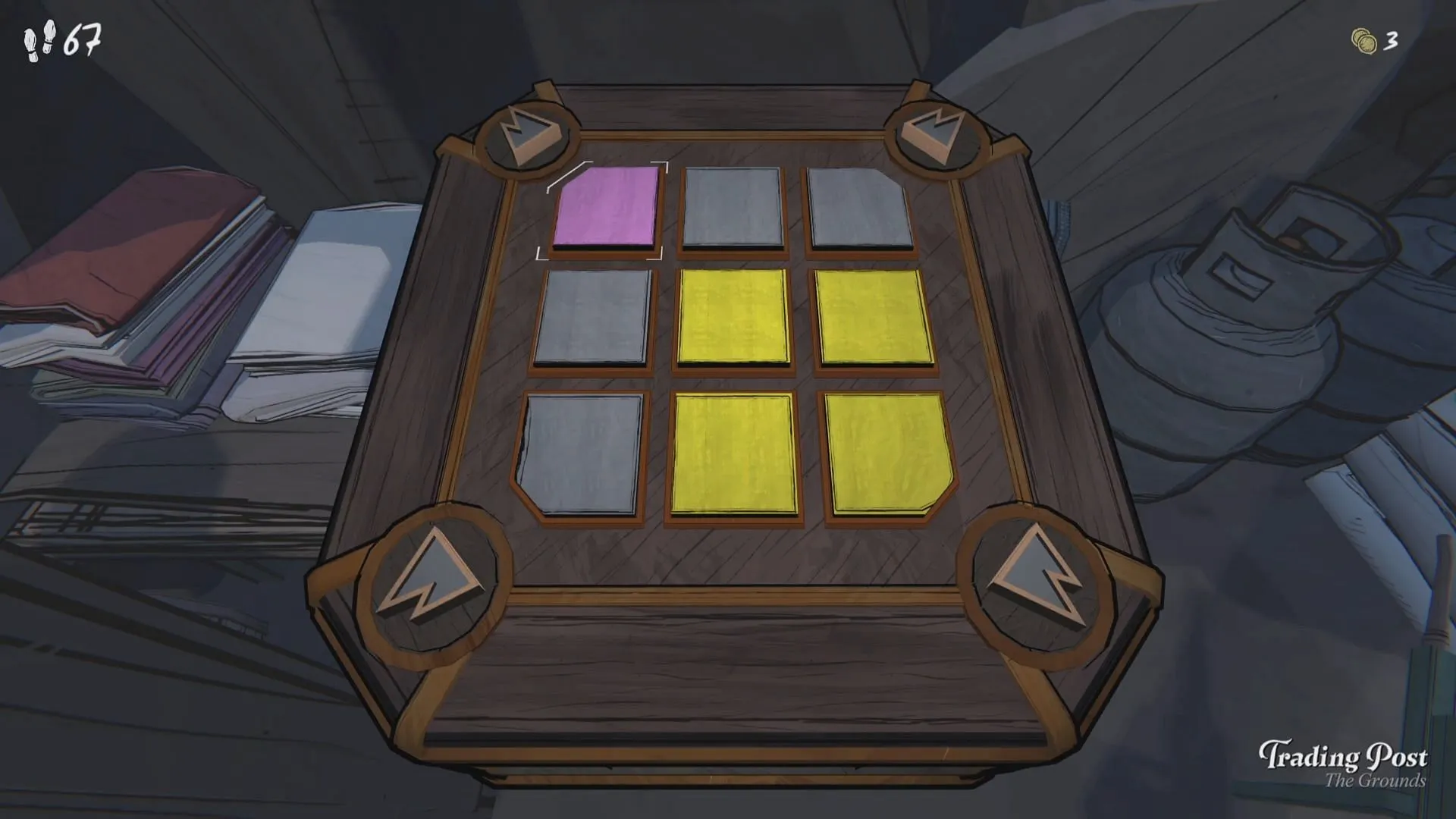 The Trading Post puzzle (Image via Raw Fury // YouTuber@MonsieurHorse) The Trading Post puzzle (Image via Raw Fury // YouTuber@MonsieurHorse)