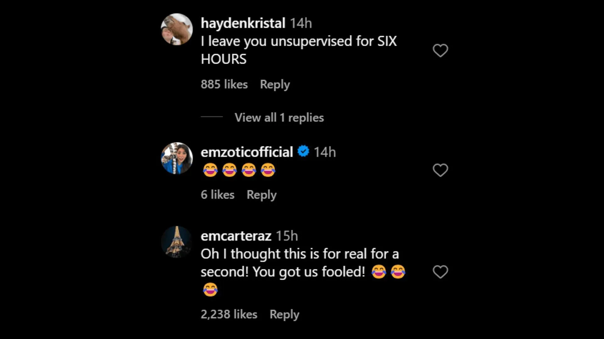 Netizens comment on Drew Lynch's post. (Image via Instagram)