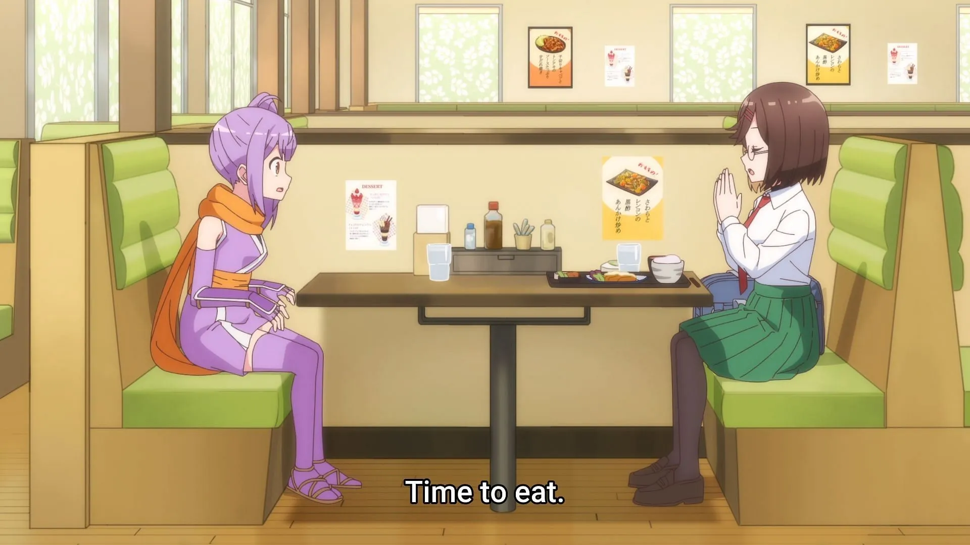 Satoko and Konoha's first meeting is a major highlight of A Ninja and an Assassin Under One Roof episode 1 (Image via Shaft) Satoko and Konoha's first meeting is a major highlight of A Ninja and an Assassin Under One Roof episode 1 (Image via Shaft)