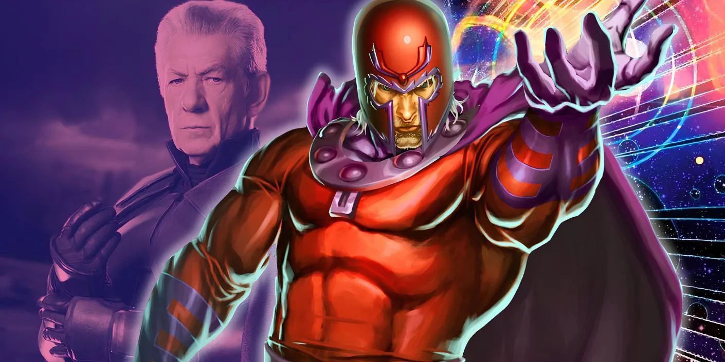 Custom image of Magneto wielding his powers (right) next to Magneto portrayed by Ian McKellen (left) Custom image of Magneto wielding his powers (right) next to Magneto portrayed by Ian McKellen (left)