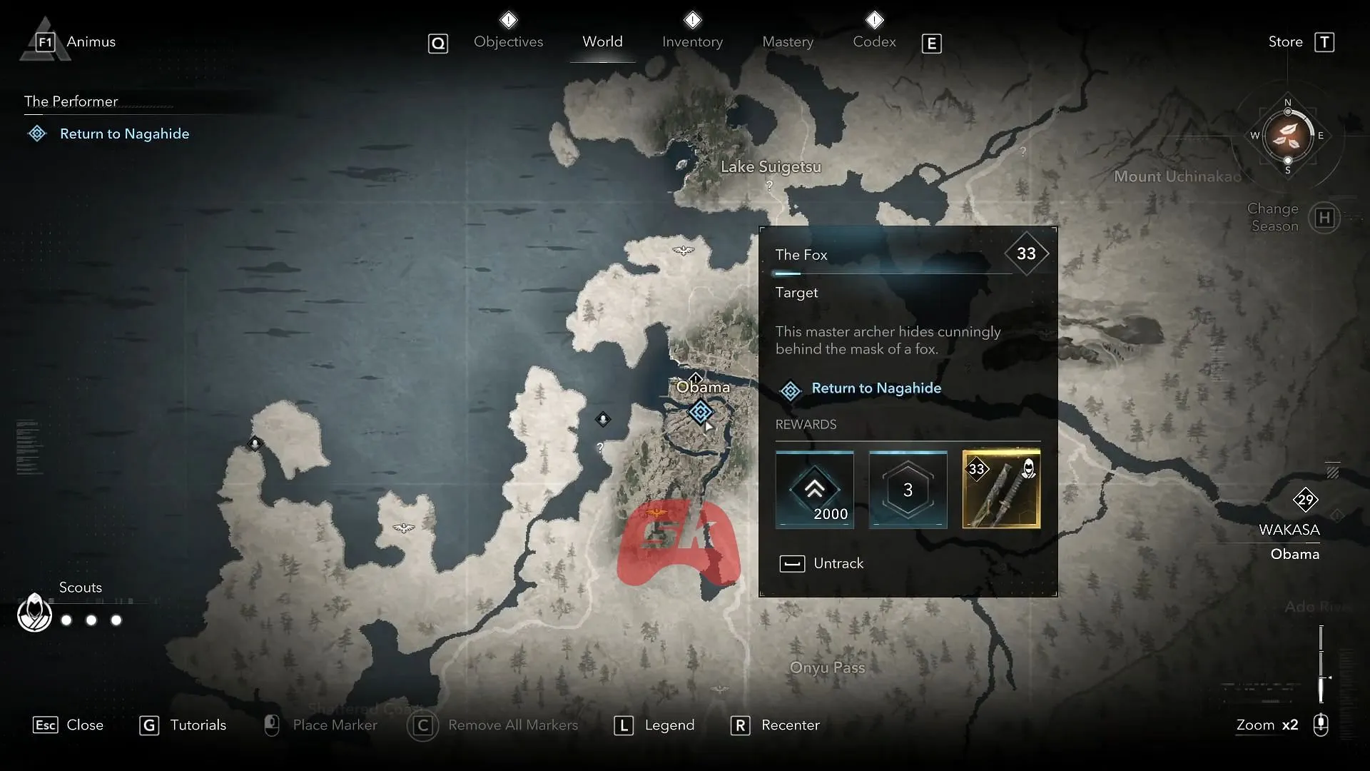 Map highlighting The Performer main quest in Assassin's Creed Shadows Map highlighting The Performer main quest in Assassin's Creed Shadows