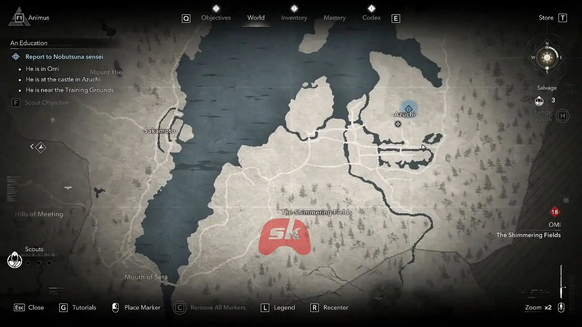Location of Heartspiller Bow in Assassin’s Creed Shadows (Image via Sportskeeda Gaming || Ubisoft)