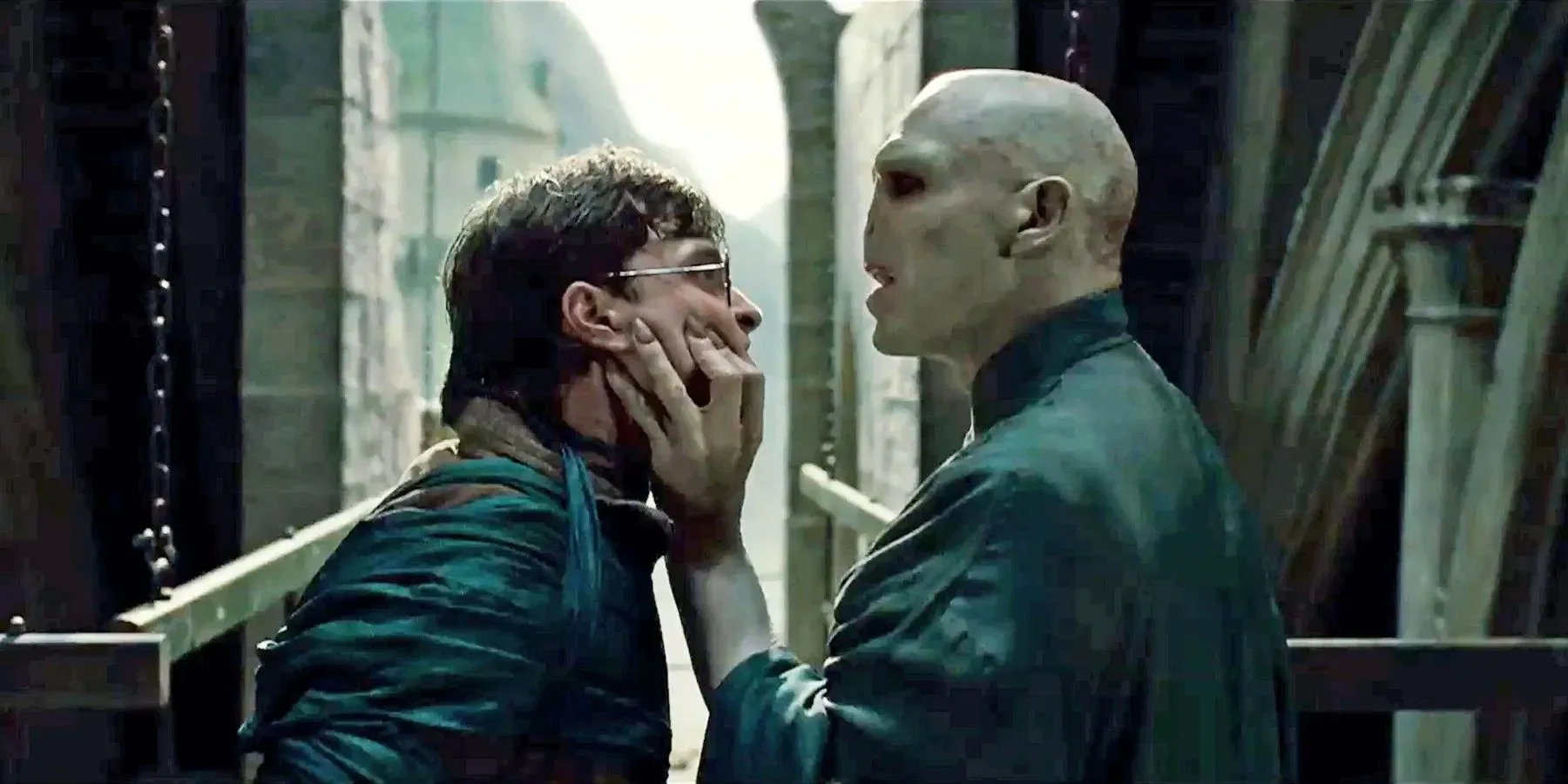 Voldemort confronts Harry Potter Voldemort confronts Harry Potter
