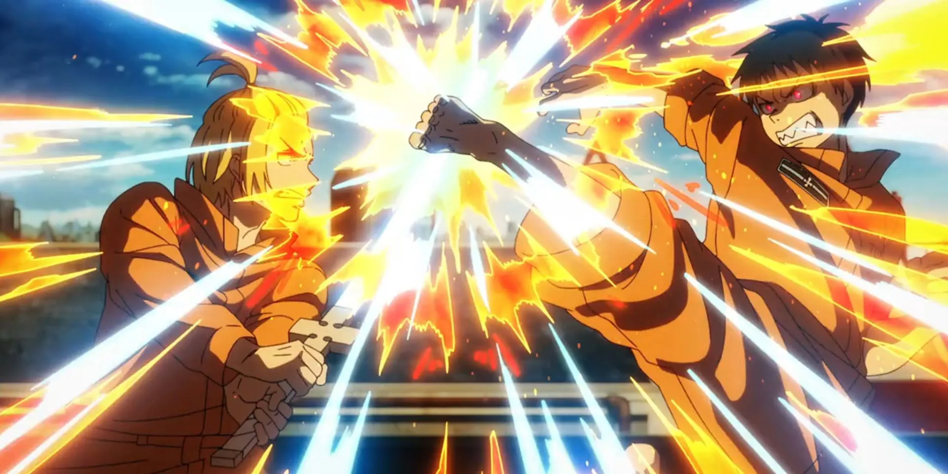 Shinra and Arthur Spar Shinra and Arthur Spar