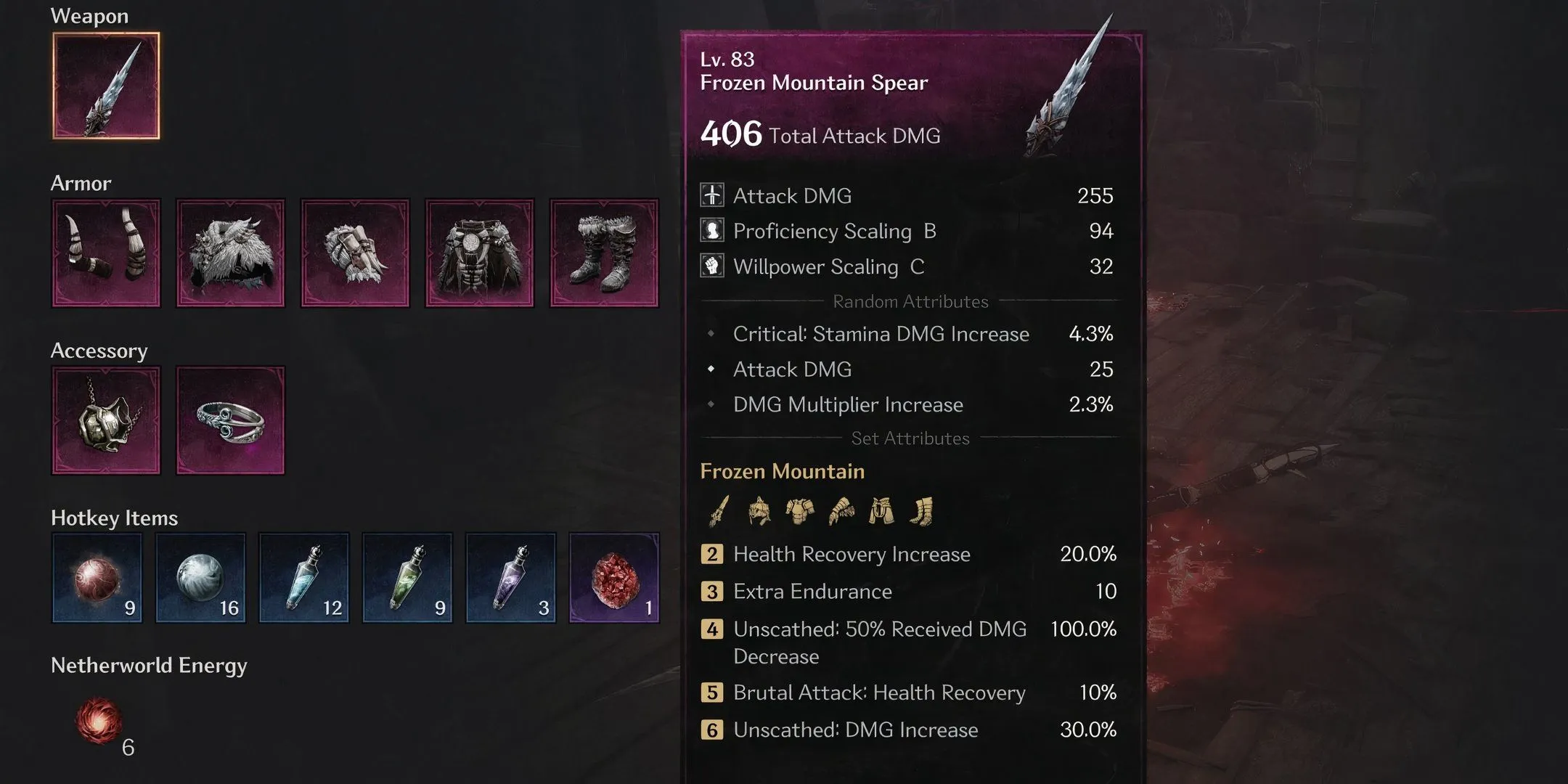 Inventory of Frozen Mountain Set
