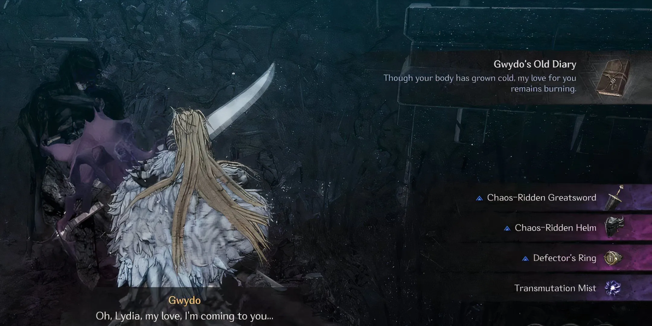 Gwydo defeated with reward drops Gwydo defeated with reward drops