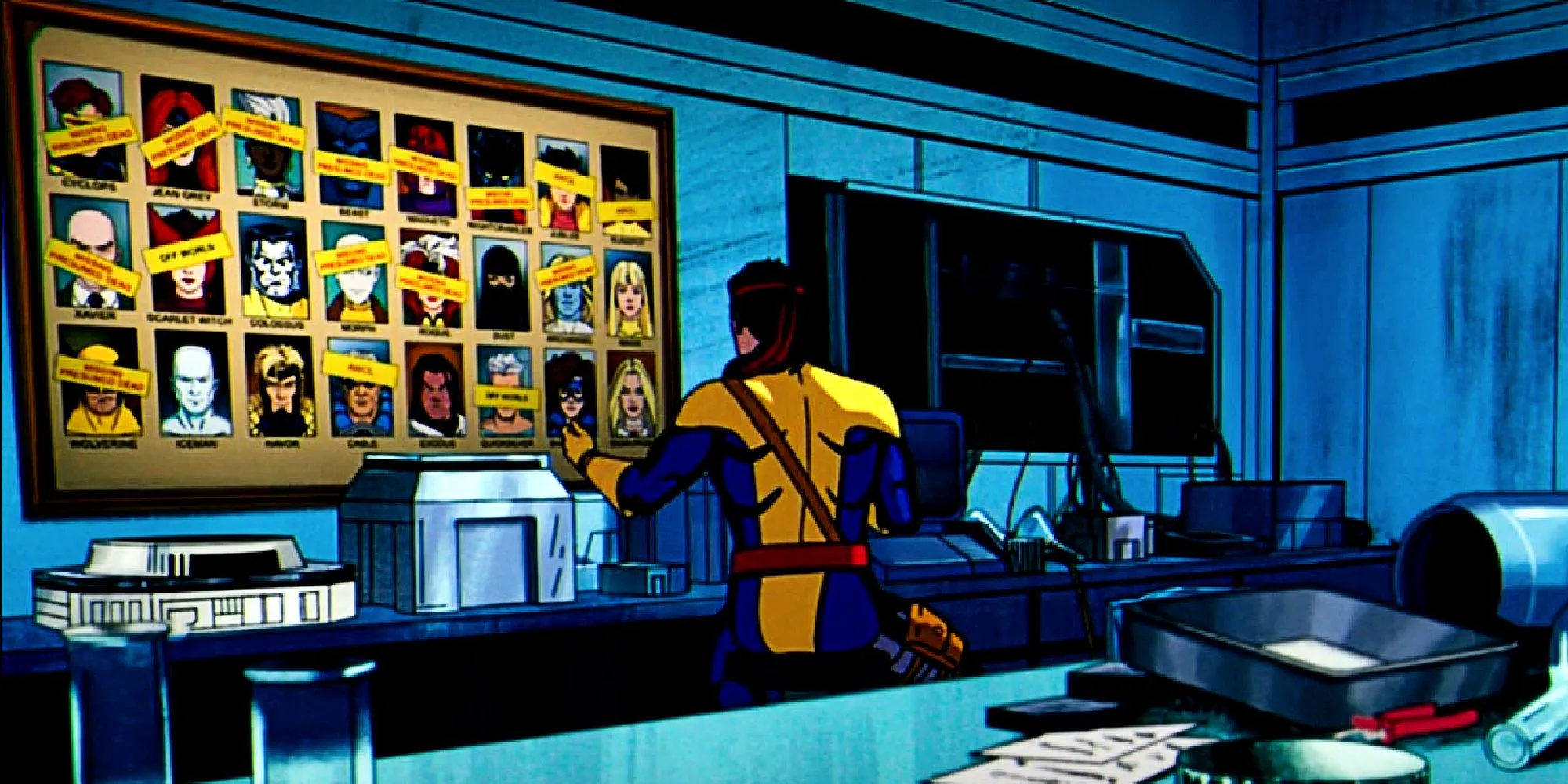 Forge Looks at the Missing Mutants Board in X-Men 97 Episode 10 Finale Ending Forge Looks at the Missing Mutants Board in X-Men 97 Episode 10 Finale Ending