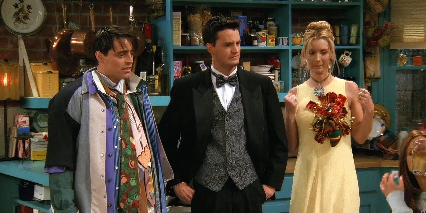 Joey, Chandler, and Phoebe in Friends