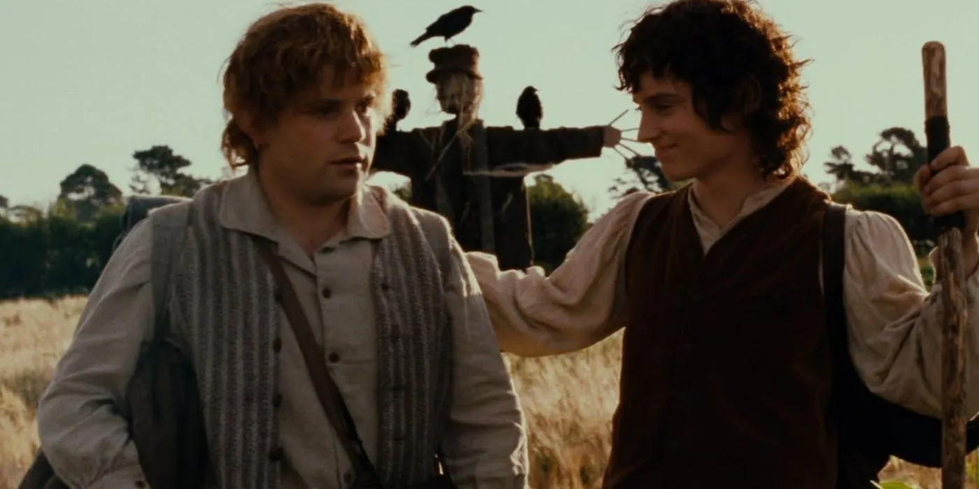 Frodo and Sam supporting each other