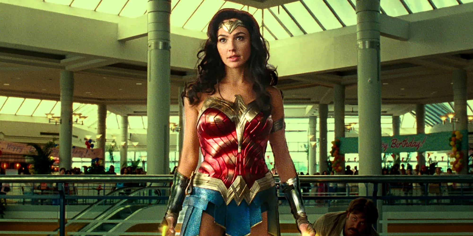 Gal Gadot at the mall in Wonder Woman 1984