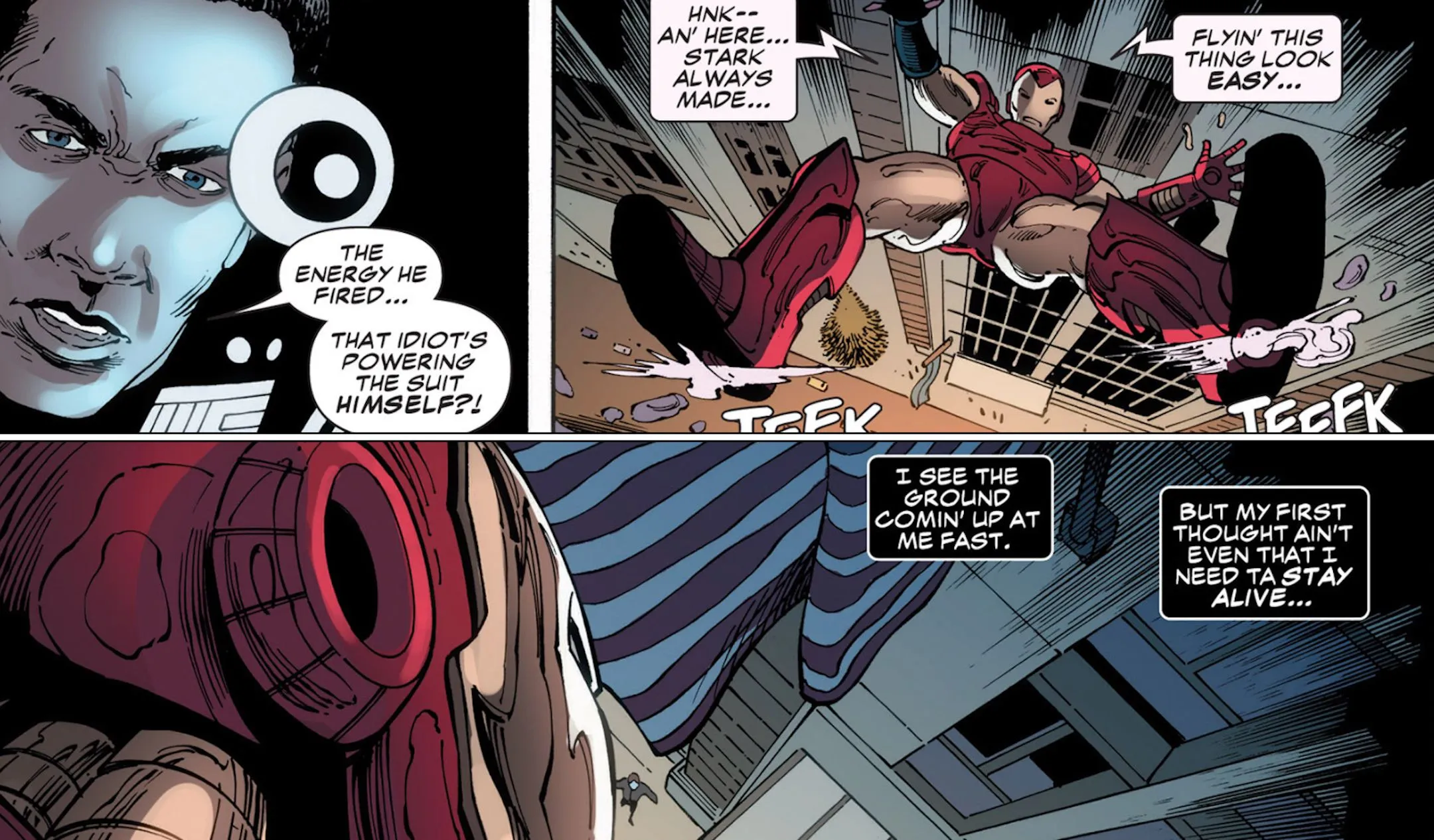 Gambit in Iron Man armor Gambit in Iron Man armor