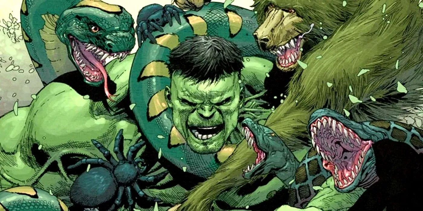 Gamma Animals Attacking Hulk