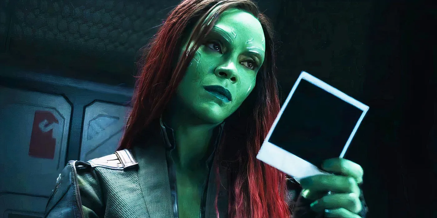 Zoe Saldana as Gamora in Guardians of the Galaxy Vol 3