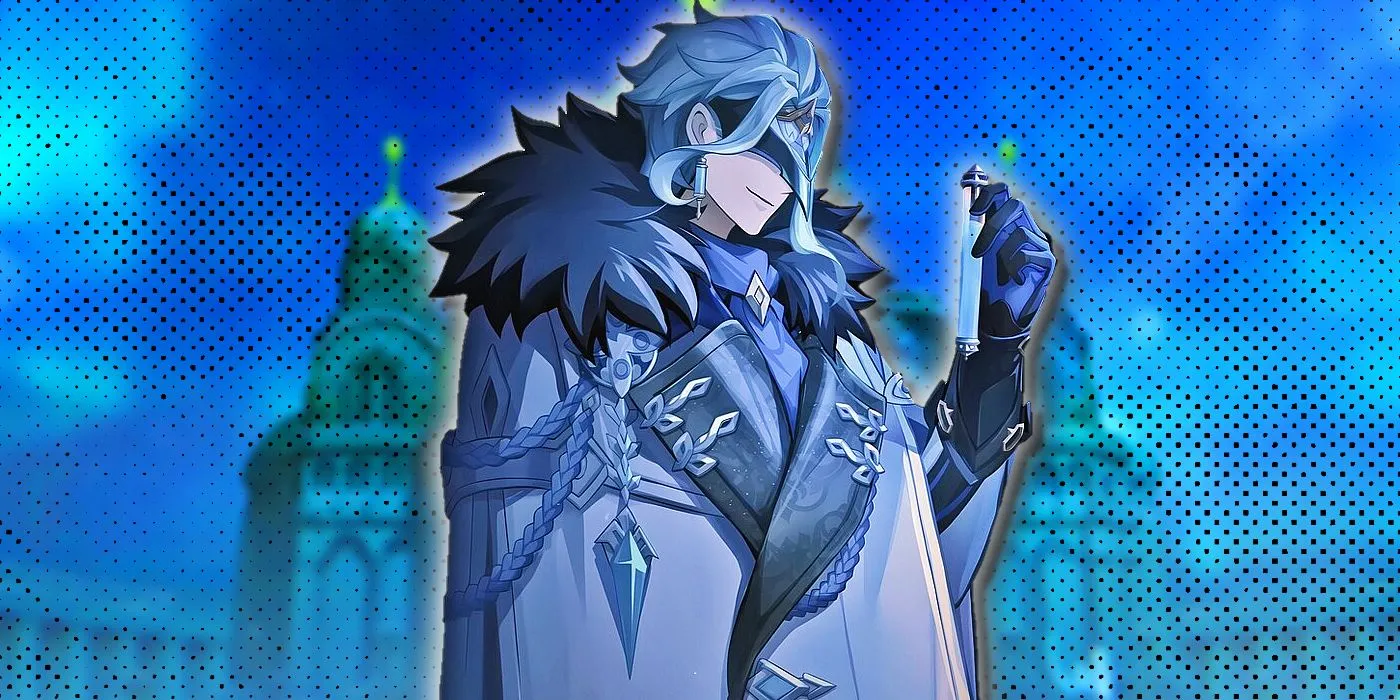 Dottore from Genshin Impact examining a vial.