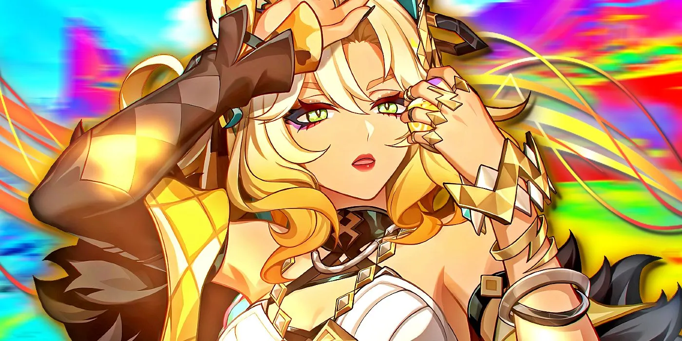 Xilonen holds a ball in one hand, resting the other on her forehead. Xilonen holds a ball in one hand, resting the other on her forehead.