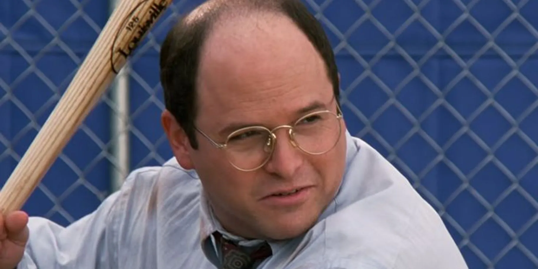 George with a baseball bat in Seinfeld