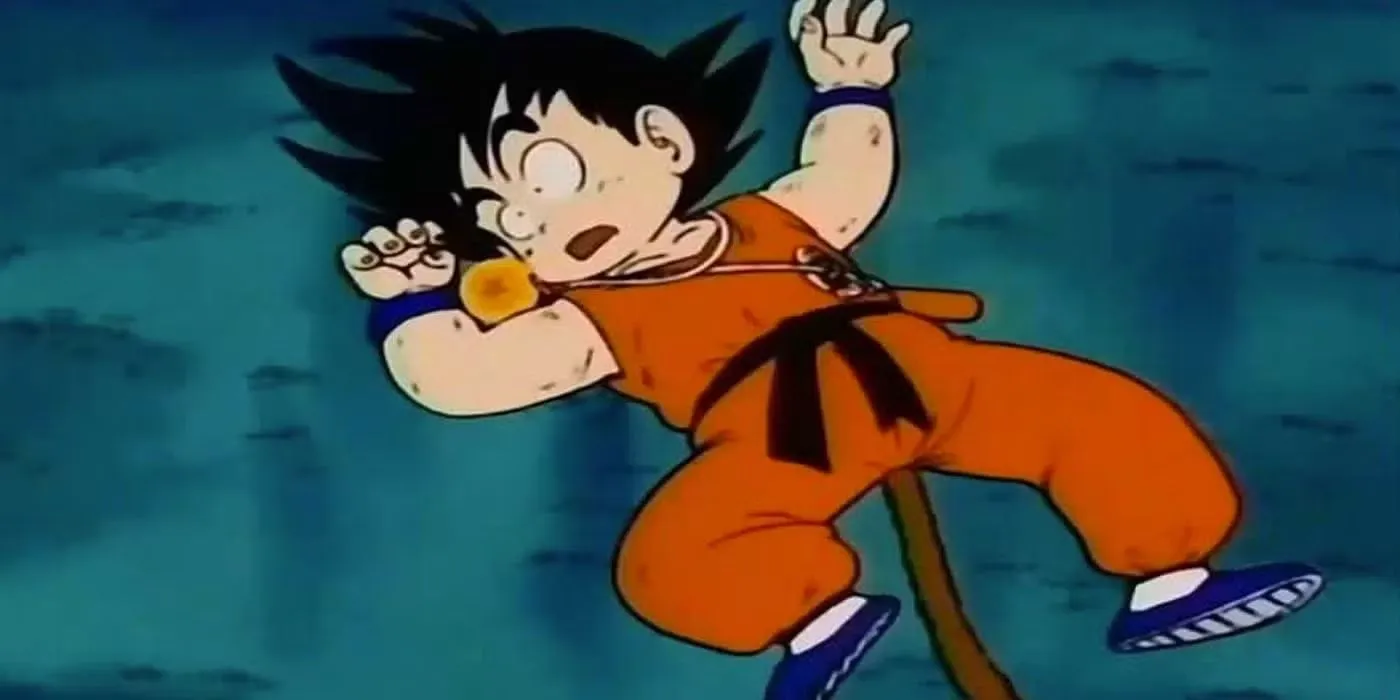Goku falling Goku falling